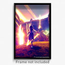 Pixel Art Poster - Whopping Kingdom (8 Bit Psychedelic Trippy Video Game Print)