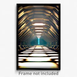 Pixel Art Poster - Buzzing Vault (8 Bit Psychedelic Trippy Video Game Print)
