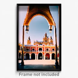Pixel Art Poster - Jaw Dropping Spanish Architecture (8 Bit Video Game Print)