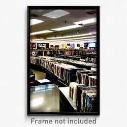 Pixel Art Poster - Massive Record Store (8 Bit Psychedelic Video Game Print)