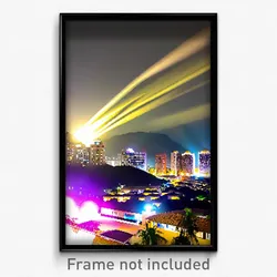 Pixel Art Poster - Fabulous Brazilian City (8 Bit Psychedelic Video Game Print)
