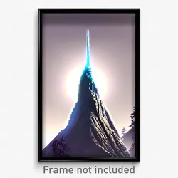 Pixel Art Poster - Glossy Peak (8 Bit Psychedelic Trippy Weird Video Game Print)