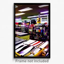 Pixel Art Poster - Plastic Vinyl Store (8 Bit Psychedelic Video Game Print)