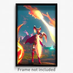Pixel Art Poster - Flamboyant Fief (8 Bit Psychedelic Trippy Video Game Print)