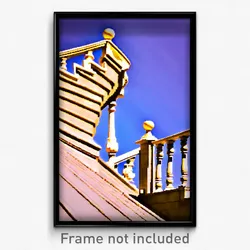 Pixel Art Poster - Flying Balustrade (8 Bit Psychedelic Trippy Video Game Print)