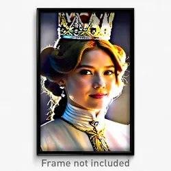 Pixel Art Poster - Attractive Crown (8 Bit Psychedelic Trippy Video Game Print)