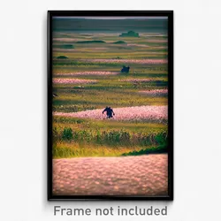 Pixel Art Poster - Gargantuan Grassland (8 Bit Psychedelic Video Game Print)