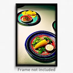 Pixel Art Poster - Unrealistic Mexican Plate (8 Bit Video Game Print)