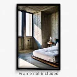 Pixel Art Poster - Concrete Bedroom (8 Bit Psychedelic Trippy Video Game Print)