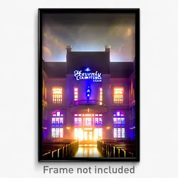Pixel Art Poster - Heavenly Counting House (8 Bit Psychedelic Video Game Print)