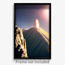 Pixel Art Poster - Monumental Ridgeline (8 Bit Psychedelic Video Game Print)