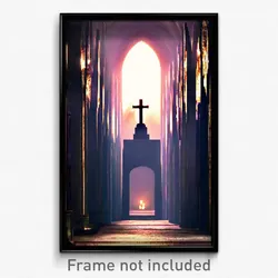 Pixel Art Poster - Narrow Ossuary (8 Bit Psychedelic Trippy Video Game Print)