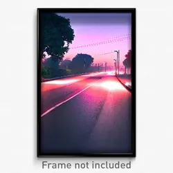 Pixel Art Poster - Drab Lane (8 Bit Psychedelic Trippy Weird Video Game Print)
