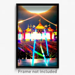 Pixel Art Poster - Attractive Fest (8 Bit Psychedelic Trippy Video Game Print)