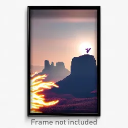 Pixel Art Poster - Angelic Mesa (8 Bit Psychedelic Trippy Video Game Print)