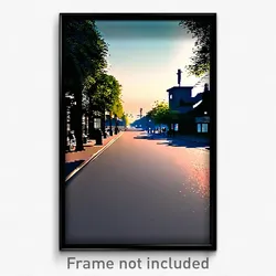 Pixel Art Poster - Peaceful Thoroughfare (8 Bit Psychedelic Video Game Print)