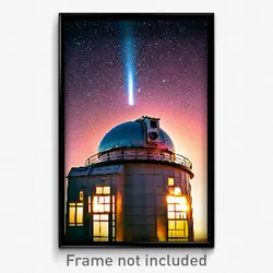 Pixel Art Poster - Warm Observatory (8 Bit Psychedelic Trippy Video Game Print)