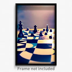 Pixel Art Poster - Ordinary Chess Piece (8 Bit Psychedelic Video Game Print)