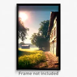 Pixel Art Poster - Rural Opening (8 Bit Psychedelic Trippy Video Game Print)