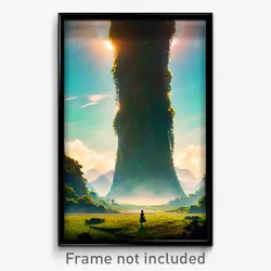 Pixel Art Poster - Vivacious Land (8 Bit Psychedelic Trippy Video Game Print)