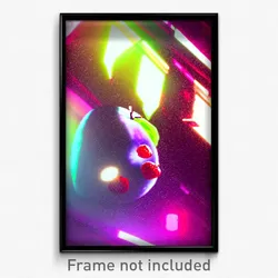Pixel Art Poster - Fruity Darkness (8 Bit Psychedelic Trippy Video Game Print)