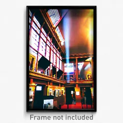 Pixel Art Poster - Authentic Museum (8 Bit Psychedelic Trippy Video Game Print)
