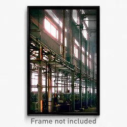 Pixel Art Poster - Ordinary Factory (8 Bit Psychedelic Trippy Video Game Print)