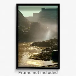 Pixel Art Poster - Damp Quarry (8 Bit Psychedelic Trippy Weird Video Game Print)