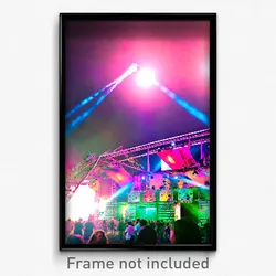 Pixel Art Poster - Secret Music Festival (8 Bit Psychedelic Video Game Print)