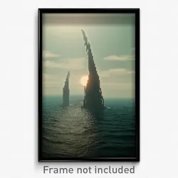 Pixel Art Poster - Bronze Gulf (8 Bit Psychedelic Trippy Weird Video Game Print)