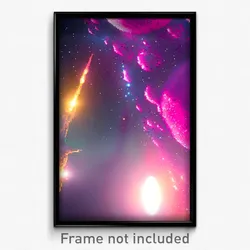 Pixel Art Poster - Flamboyant Space (8 Bit Psychedelic Trippy Video Game Print)