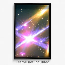 Pixel Art Poster - Sparkling Scar (8 Bit Psychedelic Trippy Video Game Print)