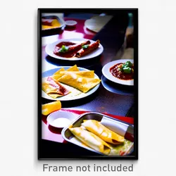 Pixel Art Poster - Empty Enchiladas (8 Bit Psychedelic Trippy Video Game Print)