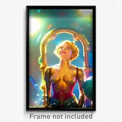 Pixel Art Poster - Bubbly Chest (8 Bit Psychedelic Trippy Video Game Print)