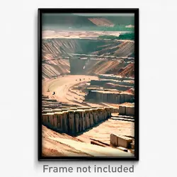 Pixel Art Poster - Tremendous Quarry (8 Bit Psychedelic Trippy Video Game Print)