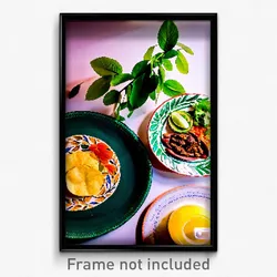 Pixel Art Poster - Leafy Mexican Plate (8 Bit Psychedelic Video Game Print)