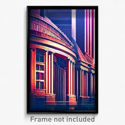 Pixel Art Poster - Stupendous American Architecture (8 Bit Video Game Print)