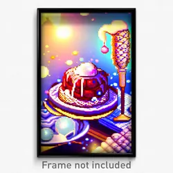 Pixel Art Poster - Bubbly Cobbler (8 Bit Psychedelic Trippy Video Game Print)