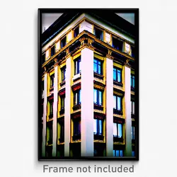 Pixel Art Poster - Unsightly Swedish Architecture (8 Bit Video Game Print)