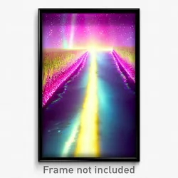 Pixel Art Poster - Dazzling Ditch (8 Bit Psychedelic Trippy Video Game Print)