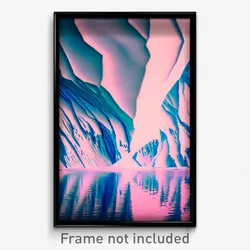 Pixel Art Poster - Kaleidoscopic Glacier (8 Bit Psychedelic Video Game Print)