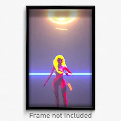 Pixel Art Poster - Virtual Mere (8 Bit Psychedelic Trippy Video Game Print)