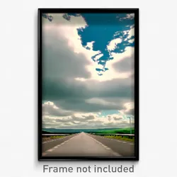 Pixel Art Poster - Cloudy Route (8 Bit Psychedelic Trippy Video Game Print)