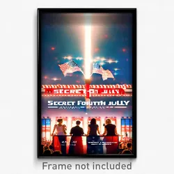 Pixel Art Poster - Secret Fourth Of July (8 Bit Psychedelic Video Game Print)