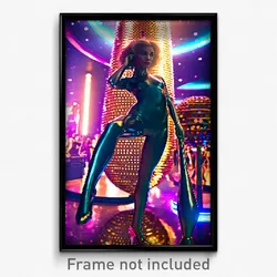 Pixel Art Poster - Bronze Discotheque (8 Bit Psychedelic Video Game Print)