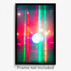 Pixel Art Poster - Stained Discotheque (8 Bit Psychedelic Video Game Print)