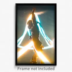 Pixel Art Poster - Electric Kame (8 Bit Psychedelic Trippy Video Game Print)