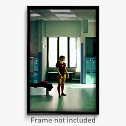 Pixel Art Poster - Thin Locker Room (8 Bit Psychedelic Trippy Video Game Print)