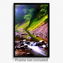 Pixel Art Poster - Rubbery Brook (8 Bit Psychedelic Trippy Video Game Print)