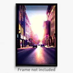 Pixel Art Poster - Big Street (8 Bit Psychedelic Trippy Weird Video Game Print)